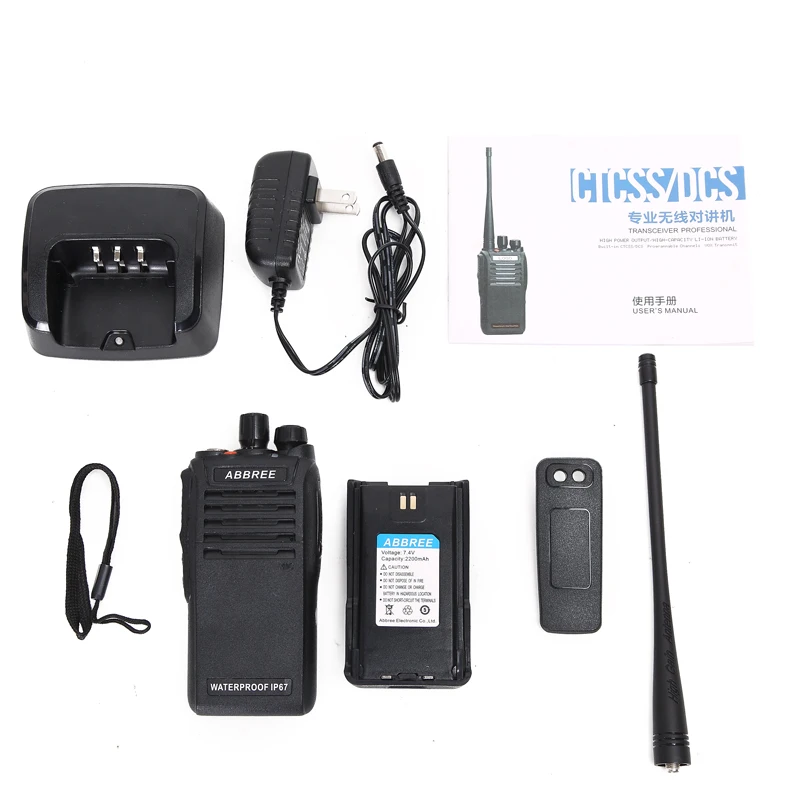 ABBREE AR W300 IP67 водонепроницаемый пылезащитный 5 Вт UHF 400 480 МГц 2200 мАч CTCSS/DCS DTMF VOX