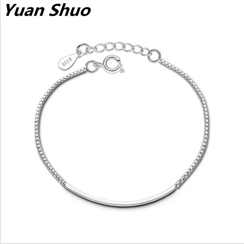 

2018 New Japanese and Korean Bracelet Accessories Bent Box Chain Bracelet Women Simple andSimple Hypoallergenic Bracelet