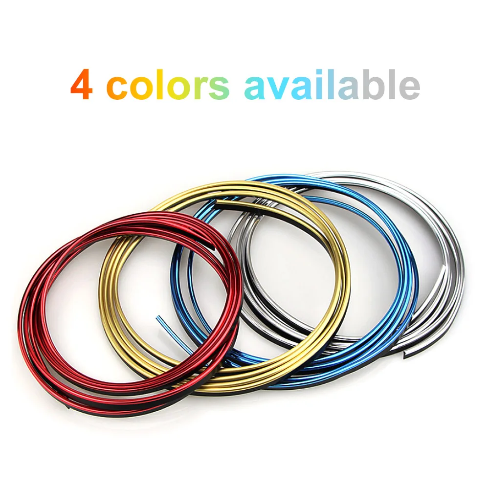 

5M multicolor flexible trim moulding strip decorative line car interior exterior car styling for bmw e46 for ford for toyota