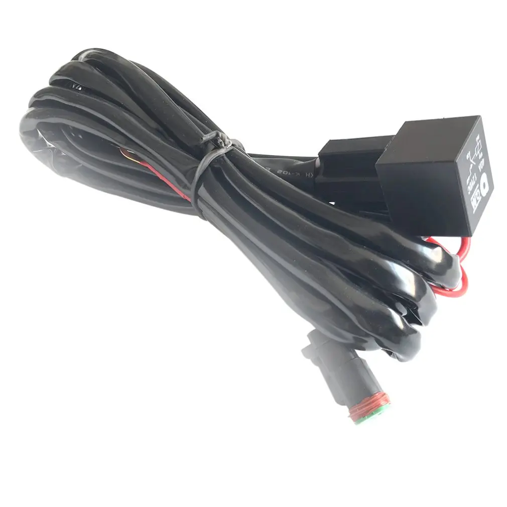 

Connecting 1 Car LED Work Light Wiring Harness With DT Connecter Waterproof Universal for Long Strip Light Off-road Spotlights