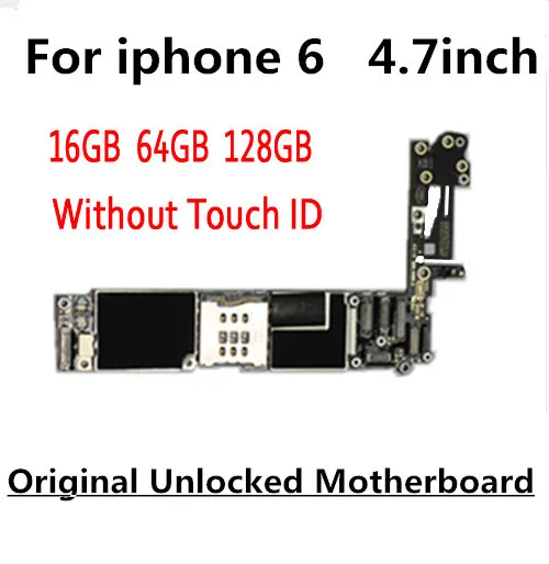100 Original unlocked for iphone 6 font b Motherboard b font With Touch ID without Touch