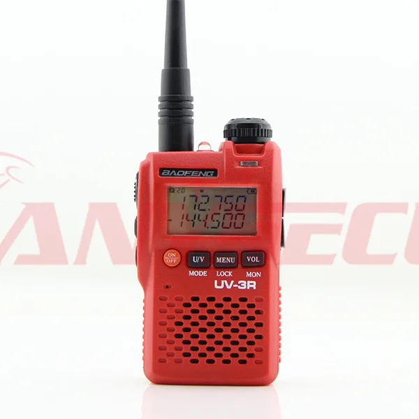 Бесплатная доставка бао фэн UV-3R красный Двухканальные рации УКВ 136-174 и UHF 400-470 мГц