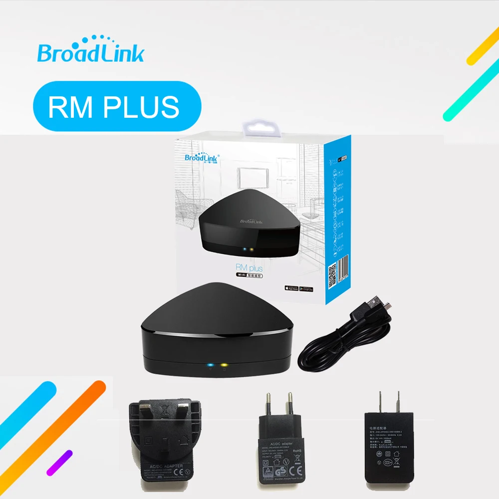 

Broadlink RM Plus RM07 Smart Home Automation Controller Housing Remote RF Projector Light Switch IR TV Set Top Box