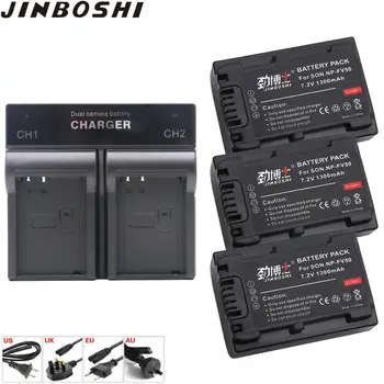 

3pcs NP-FV50 NP FV50 Camera Battery +LED Dual Charger for SONY HDR CX390 290E PJ510 820E 790E 660E XR260 CX700E PJ50E 30E SR68