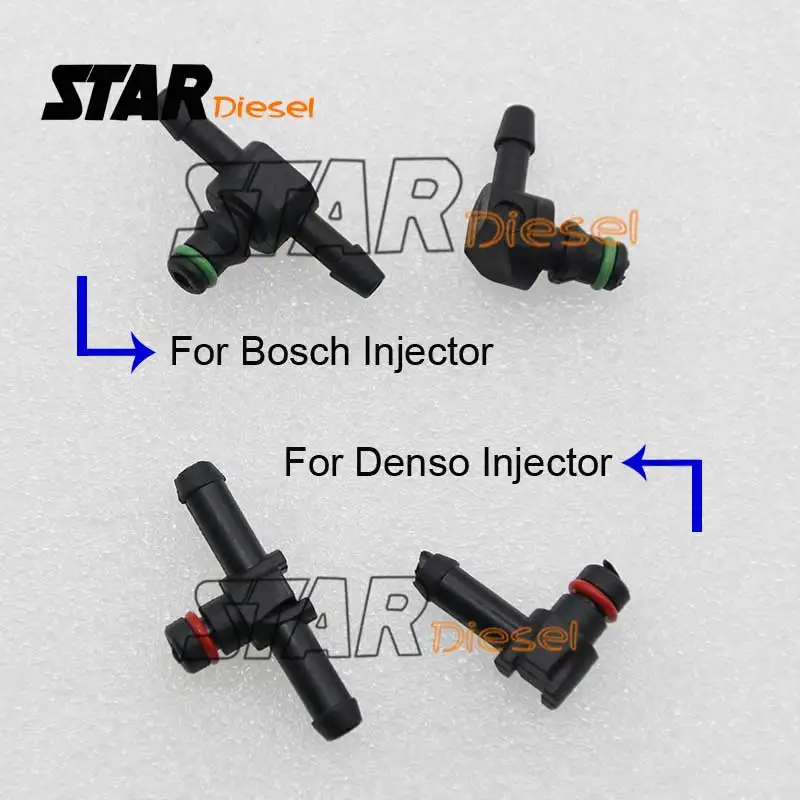 

10 Pcs T Type Connector Pipe Hose Joiner Tube Fuel For 110 Series Injector Common Rail Injector Return Oil Backflow Pipe