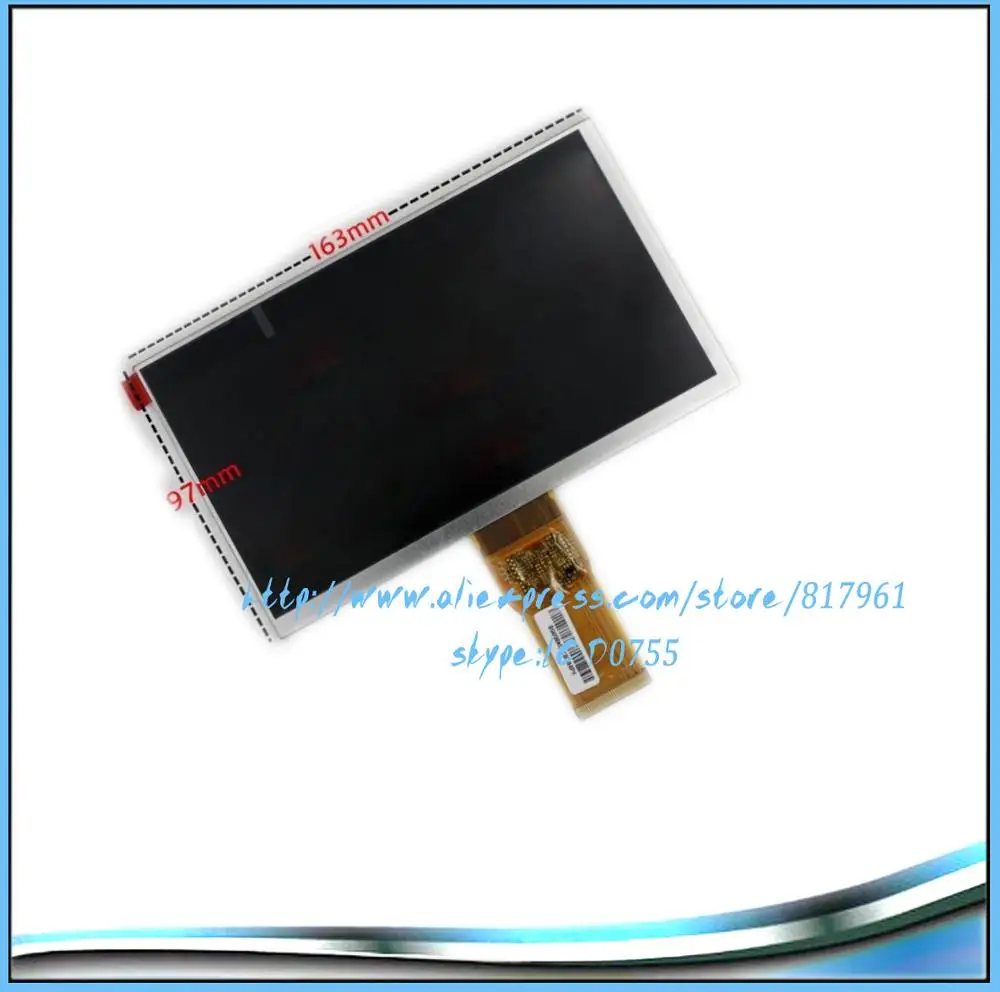 

New 7 LCD 1024*600 163*97MM for ainol numy 3g sword Tablet LCD Display replacement Free Shipping