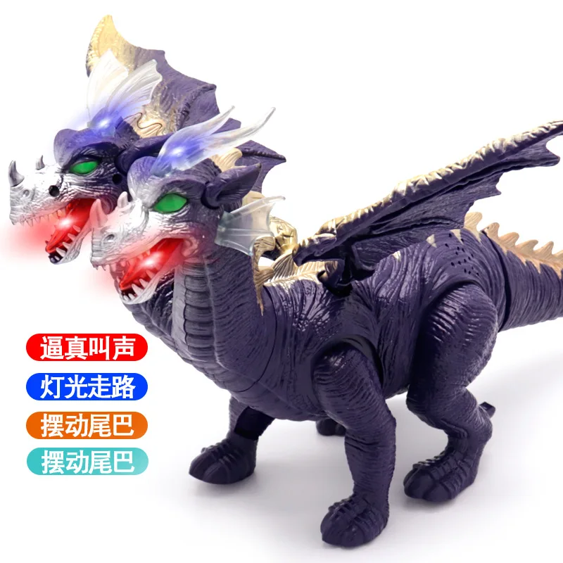 Brinquedos de Dinossauros Elétrica Crianças Pterossauro Dinossauro Dinossauros Jurássicos Caminhada Leve Dupla