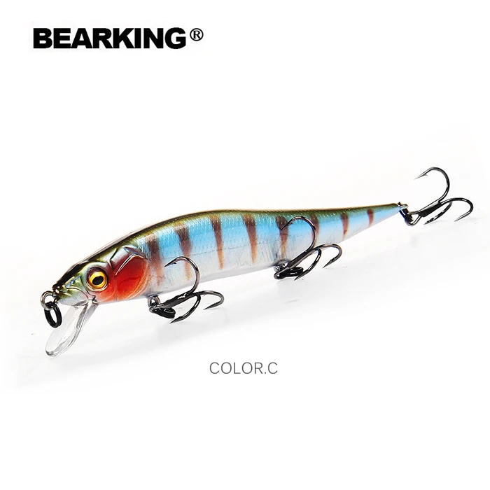 hot Bearking perfect action 12different colors fishing lures,98mm/10g, sp minnow 12 different colorful color,free shipping - Цвет: C