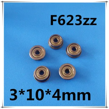 

10pcs F623ZZ 3d printer flange bushing ball bearings F623ZZ 3x10x4 mm flange bushing ball bearings for 3d printer