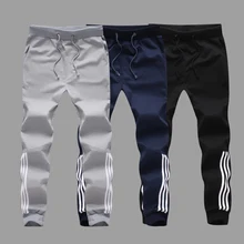 Модные мужские повседневные узкие брюки, спортивные костюмы, повседневные полосатые хлопковые мужские фитнес-упражнения для брюк, обтягивающие спортивные штаны, спортивная одежда для бега 5XL