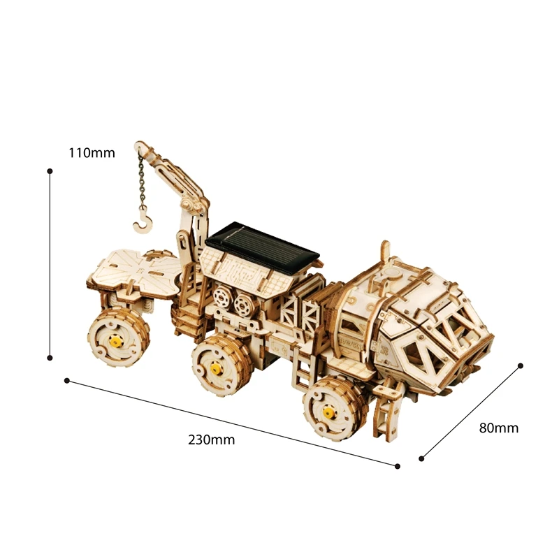 Robotime 3D DIY Discovery Rover солнечная энергия космическая охота деревянная модель