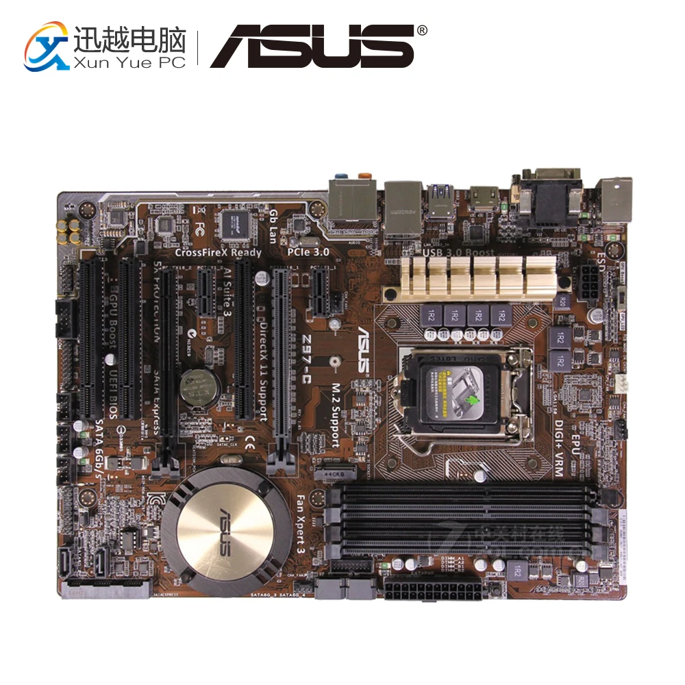 

Asus Z97-C Desktop Motherboard Z97 Socket LGA 1150 For Core i7 i5 i3 DDR3 32G SATA3 USB3.0 M.2 HDMI ATX Original Used Mainboard