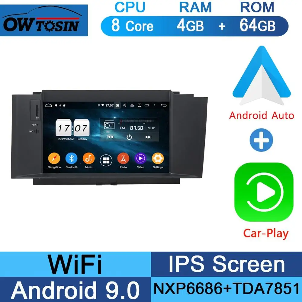 " ips 8 ядра, 4 ГБ, 64 ГБ, Android9.0 машинный DVD проигрыватель для Citroen C4 C4L DS4 2012 2013 DSP радио gps мультимедиа - Цвет: 64G CarPlay Android
