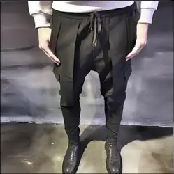 M-3XL 2019 новые модные мужские шаровары брюки карго стильные брюки ночной клуб Брюки Личность ноги брюки тренировочные брюки