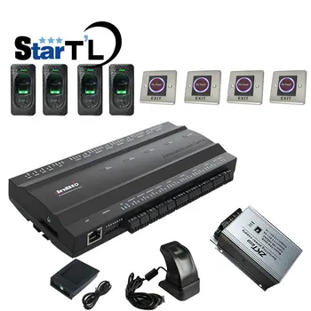 

Inbio460 fingeprint Panel door access Rfid card access control Four Door biometric fingerprint access control system kit