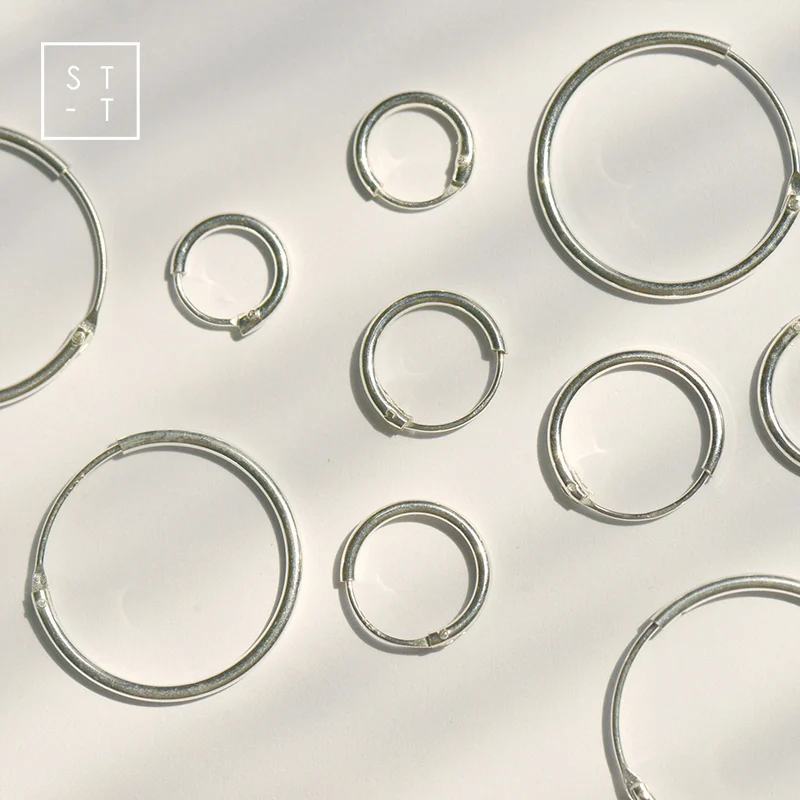 

Mini Small Hoop Earrings Ear Bone 925 Sterling Silver Earrings For Women Buckle Round Circle Earrings Bijoux Fashion Jewelry