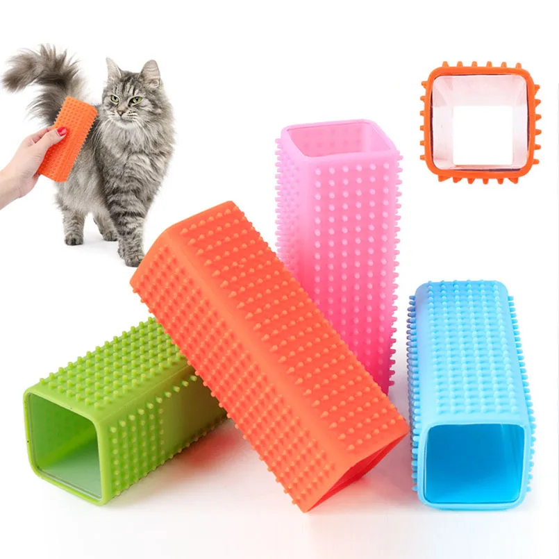 

2018 new Hollow Silicone Hair Removal Brush for cats,Soft durable and squeezable cats products for pets cat brush