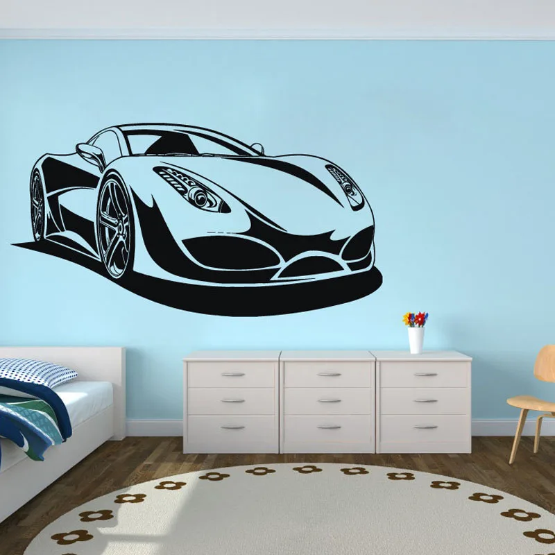 

ZOOYOO Wall Decals Vinyl Sticker Art Home Decor Mural Sports Car Racing Speed Decal Baby Decor Nursery Boy Bedroom