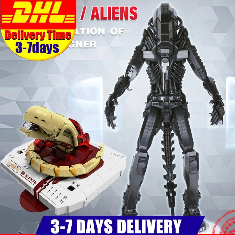 

DHL LEPIN XingBao 04001 2020Pcs The Alien Robot Set + LEPIN 04002 830Pcs The New Alien Set Model Building Blocks Bricks