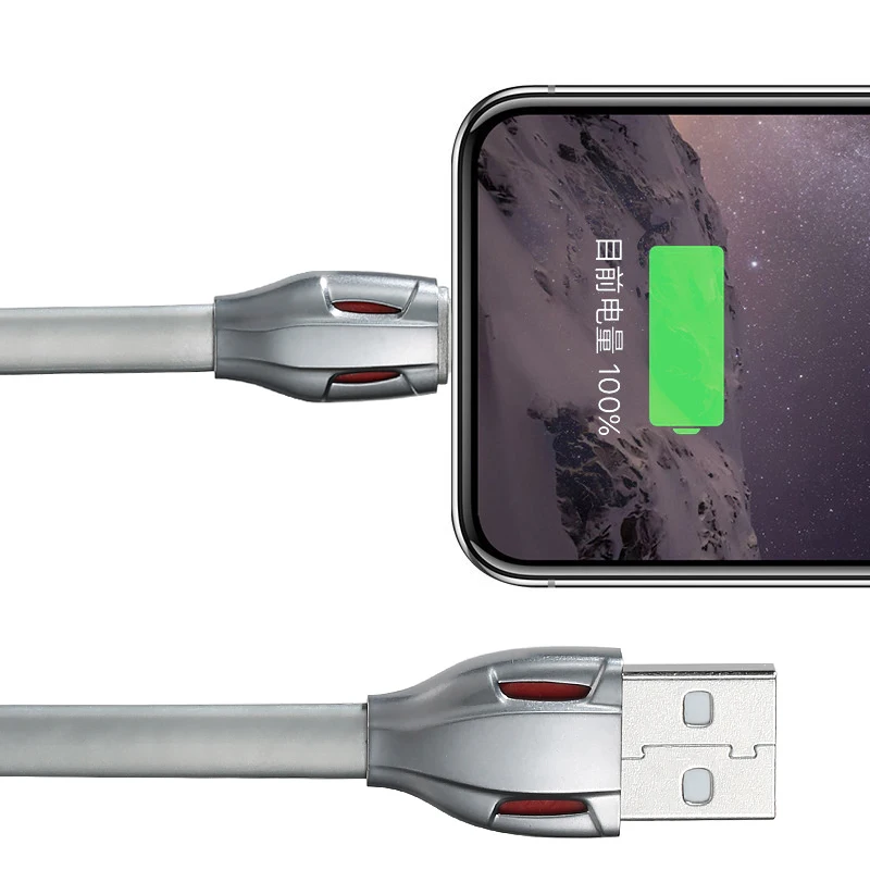 REMAX Micro USB кабели со светодиодным индикатором передачи данных для samsung xiaomi 8-контактный кабель для iphone 7 8 plus