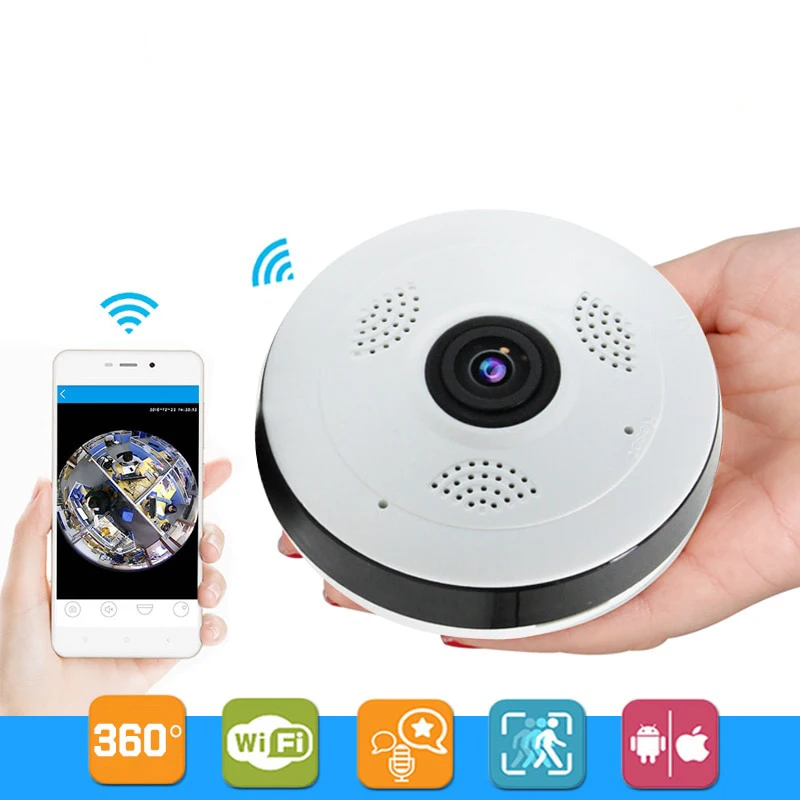 SACAM Surveillance Camera 360 Degree Panoramic Camera Home Security Video Night Vision Fisheye 960P Wifi Ip fotocamera Camera