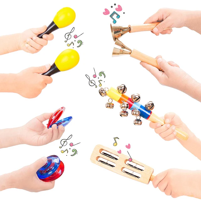 Musical Instrument Kids Toy 15 pcs Percussion Set for Toddlers Preschool Educational Learning Musical Toys with Storage Backpack 3