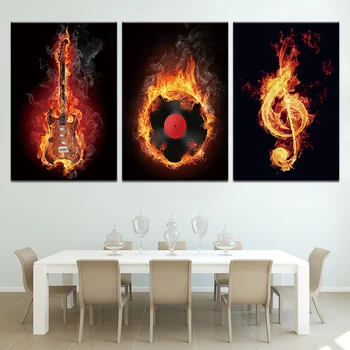 

3 pieces Music Art Canvas Prints Wall Paintings Modern Home decor art painting Modular wallpaper posters