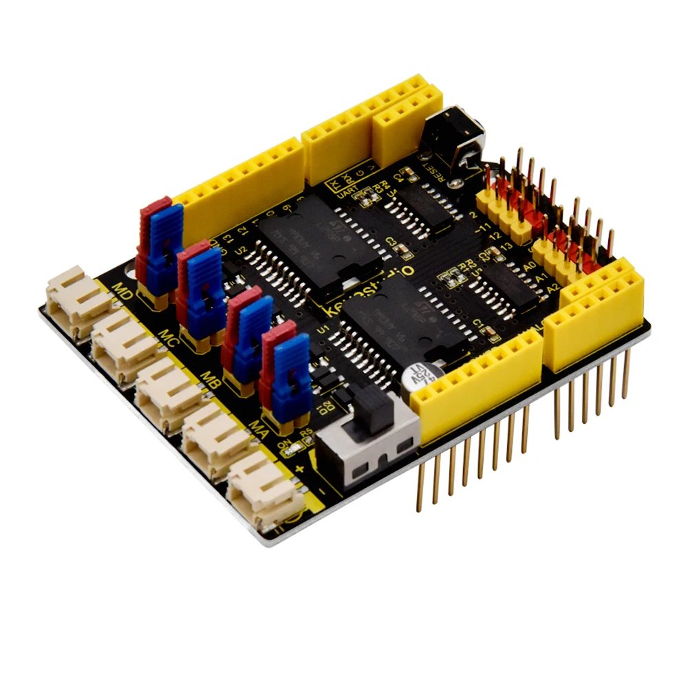 4 канальный Щит двигателя keyestudio L298P V1.0 для робота Arduino|Аксессуары