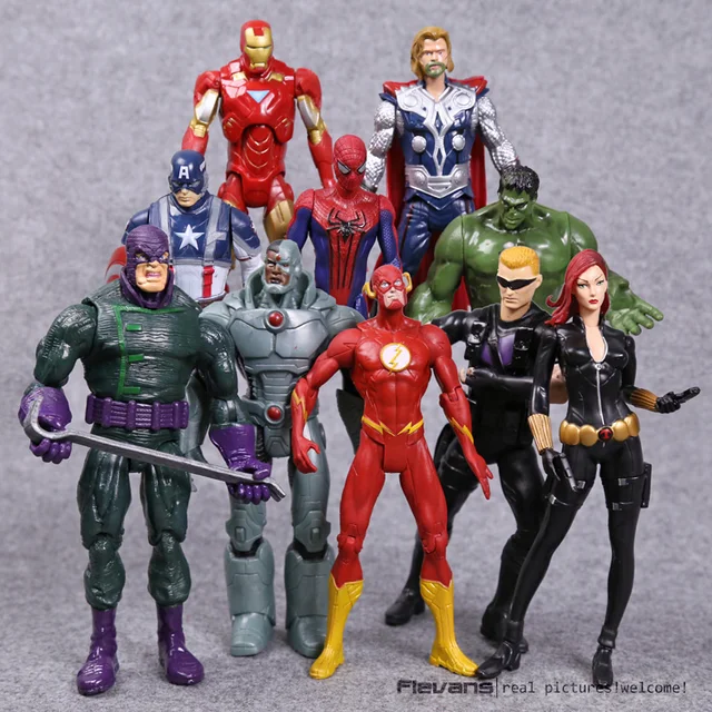 Marvel Supereroi Avengers Giocattoli 10 pz/set Thor Iron Man Hulk