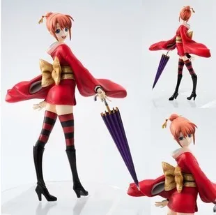 Аниме Gintama фигурку Кагура зонтик модель куклы украшения ПВХ Коллекция фигурка