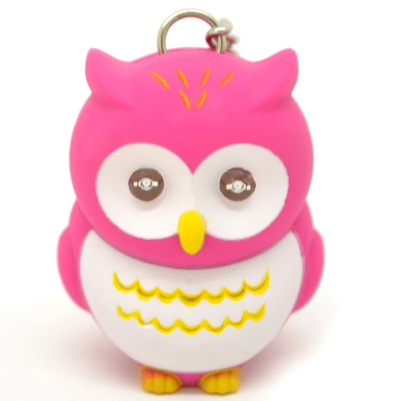 Mini Owl Led Keychain Light Cute Flashlight Toys Keyringin Key Chains