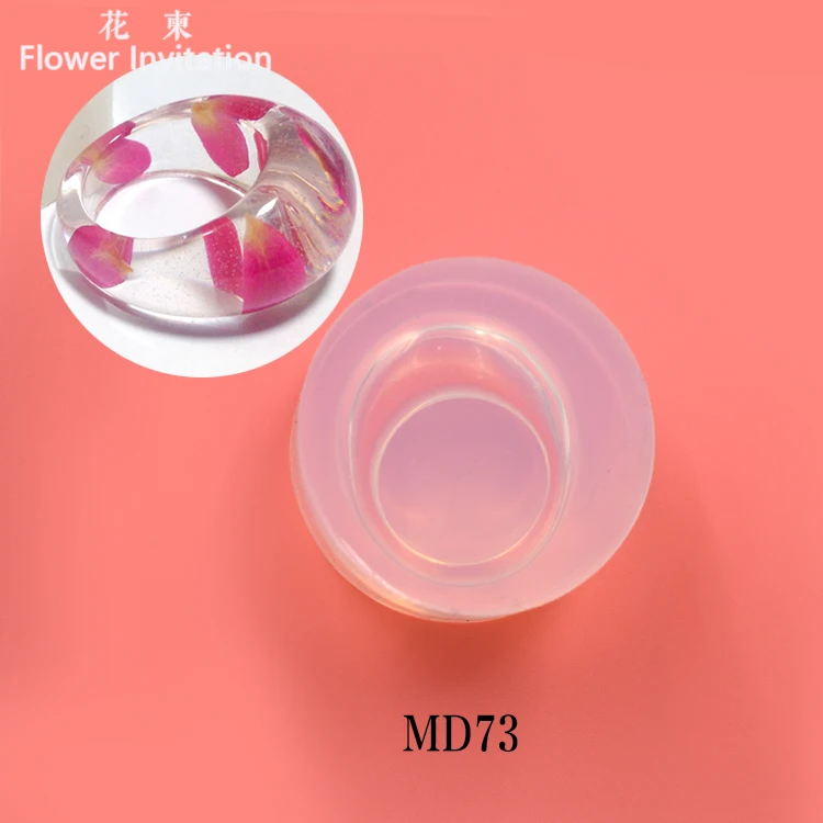 

Flower Invitation Ring Mold MD73_Transparent Silicone Ring Mould For Epoxy Resin with Real Flower Herbarium DIY Mold