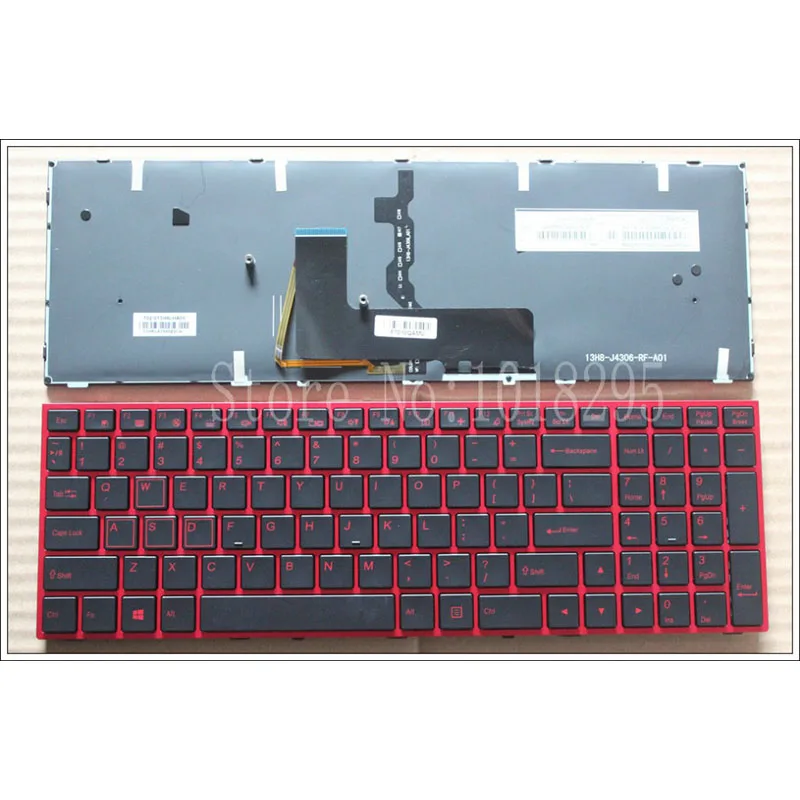 

NEW US Laptop Keyboard for Clevo N150SC N151SC N155SC Gaming Red Keyboard US Backlit