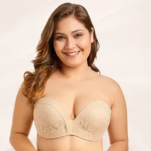 Цельный бесшовный бюстгальтер без бретелек с эффектом пуш-ап, 1/2 чашка, невидимые свадебные кружевные бюстгальтеры, 70, 75, 80, 85, 90, 95, ABCDEFG