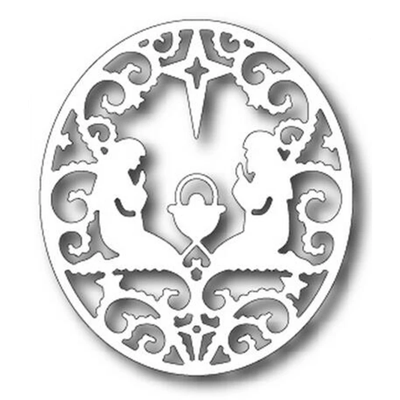 

Hemere nativity edge Border Metal Cutting Dies for Scrapbooking DIY Craft Paper Card Making Decorative Embossing Template