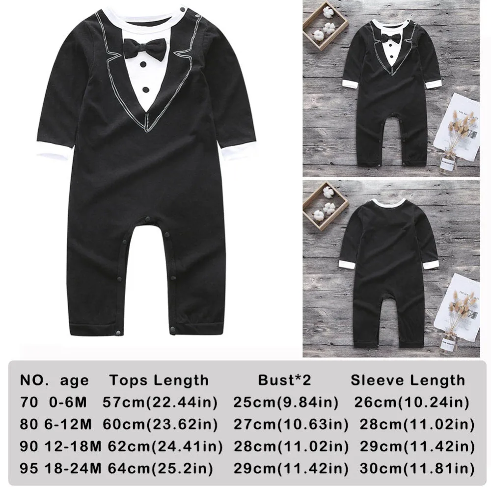 Toddler Handsome Baby Pompers Cool Boy Clothes Baby Long Sleeve Suit Infant Jumpsuit GentlemenBlack Bowknot Rompers Formal Suit Toddler Handsome Baby Pompers Cool Boy Clothes Baby Long Sleeve Suit Infant Jumpsuit GentlemenBlack Bowknot Rompers Formal Suit