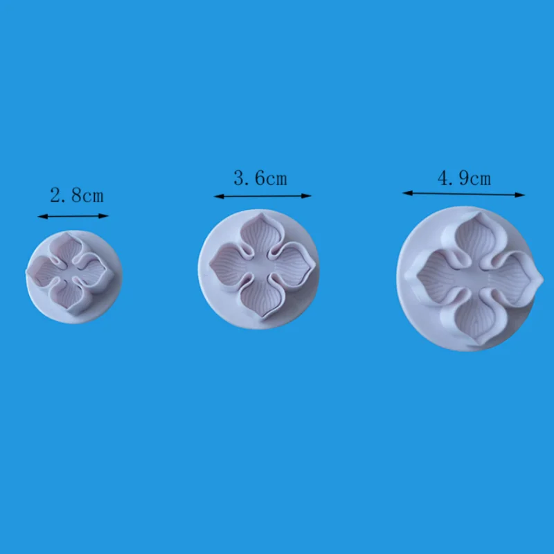 3 шт. Набор для украшения тортов пластиковая разная форма Весенняя помадка для бисквита тиснение форма для печенья Форма для выпечки Горячая гортензия