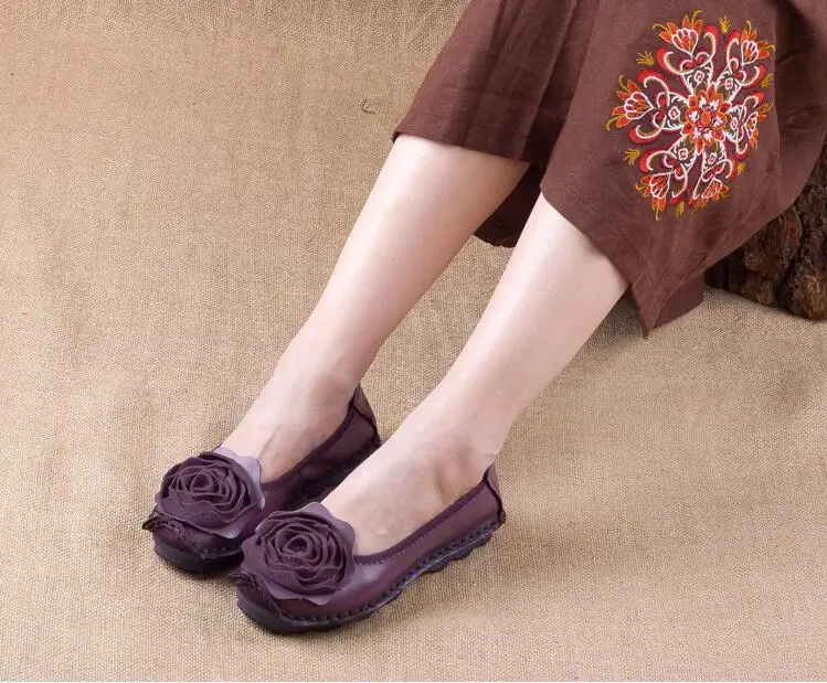 Модные мокасины с цветами; удобная женская обувь; Повседневная рабочая обувь для вождения; женская обувь на плоской подошве; обувь на плоской подошве из натуральной кожи