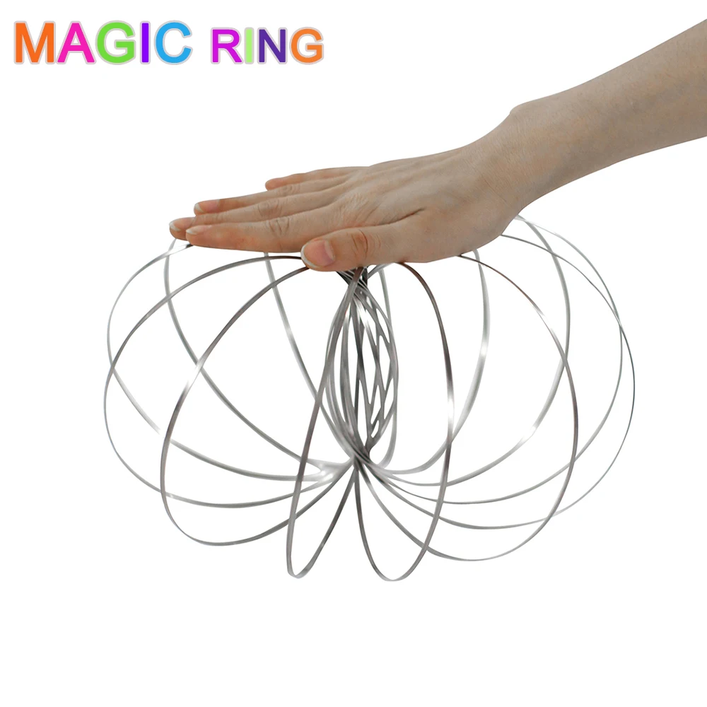 

Niuniu Daddy Toroflux Ring Toy Magic Flowtoys Flow Ring Kinetic Spring 3D Arm Slinky Inductive Toy Fidget Metal Spinner Outdoor