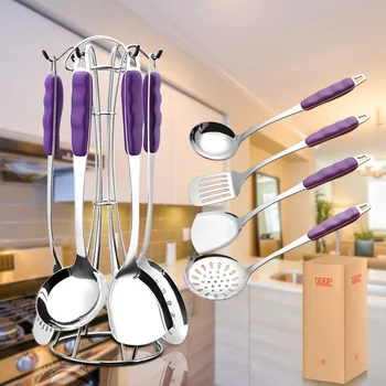 

4Pcs/Set Dinnerware Sets Shovel SUS 304 Stainless Steel Cooking Tool Kitchen Utensil Cookware High Temperature Resistance