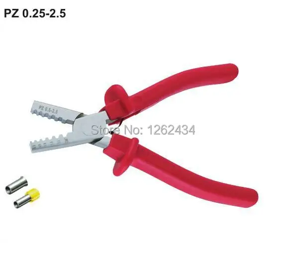 

PZ 0.25-2.5 GERMANY STYLE SMALL CRIMPING PLIER Insulated and non-insulated ferrules