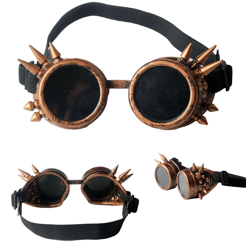C. F., роскошные Брендовые женские солнцезащитные очки заклепки ветрозащитный стимпанк Зеркало Винтаж Готический оптические стёкла очки