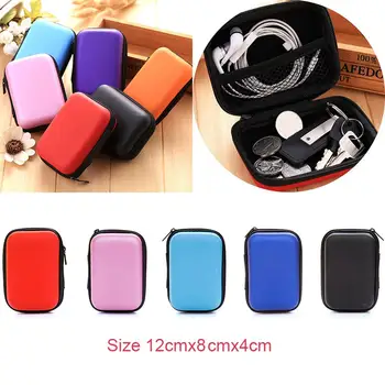 

45# Portable Mini Size Earphone Hard Zipper Closure Storage Protector Box Carrying Bag Organizer Pouch Earphone Storage Case
