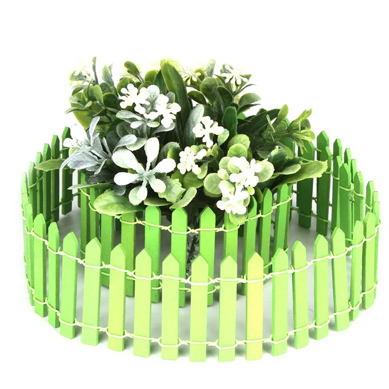 

HOT 1PCS Wooden Fence Mini Signs Garden Plant Decor Ornament Landscape Miniatures