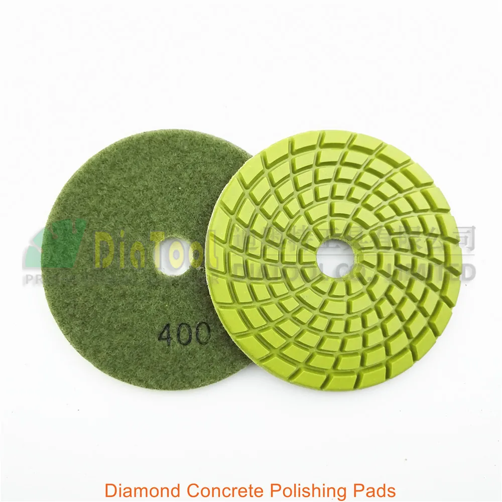 SHDIATOOL 9pcs 4inch Diamond resin bond concrete polishing pads #400 Renew Sanding discs
