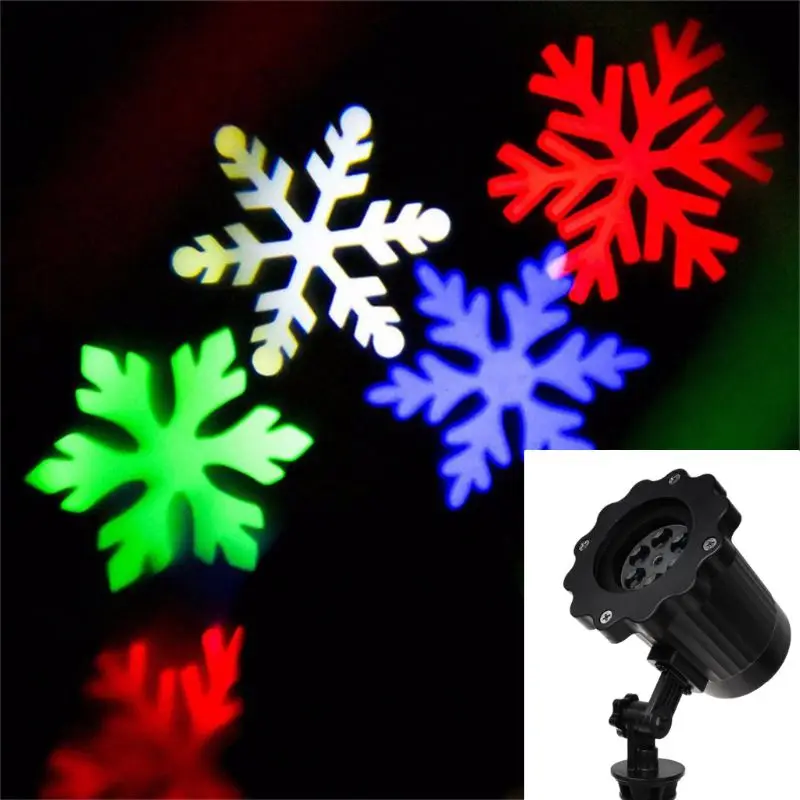 

10x9.5cm Waterproof LED Stage Light AC100-240V Laser Snowflake Pattern Projection Lamp