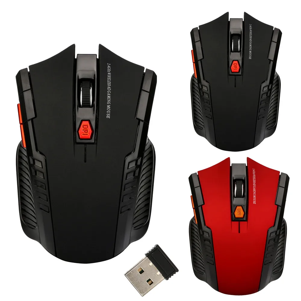 Беспроводная игровая мышь 2 4 ГГц 1200 DPI 6 клавиш USB 0 приемник Pro Gamer оптическая