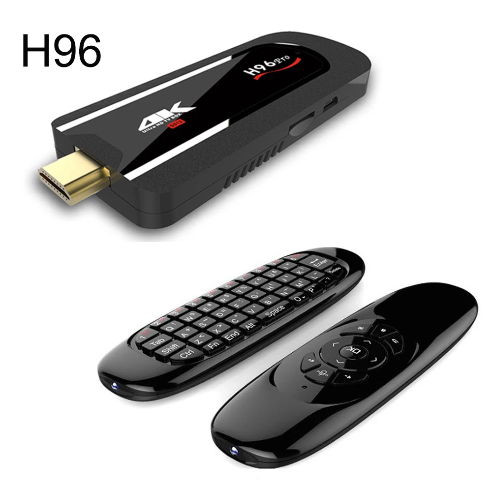 H96 Pro 4K tv Stick Android 7,1 tv dongle Amlogic S912 Восьмиядерный 2G 8G H.265 Miracast Wifi маленький мини-ПК W/Fly Air mouse