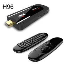 2018 H96 Pro 4K TV Stick Android 7.1 Smart TV dongle Amlogic S912 Octa Core 2G 8G H.265 DLNA 4K Small Mini pc W/ Fly Air Mouse
