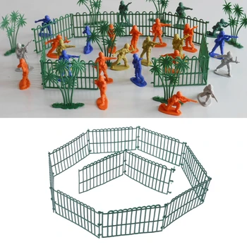 

10Pcs Military Fence Sand Scene toys for babies Model Gifts Army Model Accessories